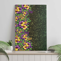 Hawaii Mardi Gras Canvas Wall Art Tropical Flowers Glitter Style LT05 - Polynesian Pride