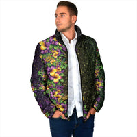 Hawaii Mardi Gras Padded Jacket Tropical Flowers Glitter Style LT05 - Polynesian Pride
