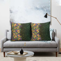 Hawaii Mardi Gras Pillow Cover Tropical Flowers Glitter Style LT05 - Polynesian Pride