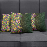 Hawaii Mardi Gras Pillow Cover Tropical Flowers Glitter Style LT05 - Polynesian Pride