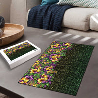 Hawaii Mardi Gras Puzzle Tropical Flowers Glitter Style LT05 - Polynesian Pride