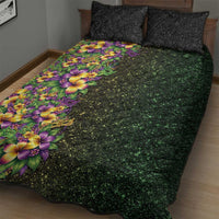 Hawaii Mardi Gras Quilt Bed Set Tropical Flowers Glitter Style LT05 - Polynesian Pride
