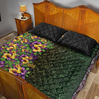Hawaii Mardi Gras Quilt Bed Set Tropical Flowers Glitter Style LT05 - Polynesian Pride