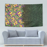 Hawaii Mardi Gras Tapestry Tropical Flowers Glitter Style LT05 - Polynesian Pride