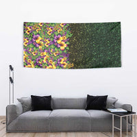 Hawaii Mardi Gras Tapestry Tropical Flowers Glitter Style LT05 - Polynesian Pride