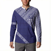 Tonga Queen Salote College Button Sweatshirt 100 Years Anniversary Navy Color LT05 - Polynesian Pride
