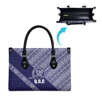 Tonga Queen Salote College Leather Bag 100 Years Anniversary Navy Color LT05 - Polynesian Pride