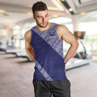 Tonga Queen Salote College Men Tank Top 100 Years Anniversary Navy Color LT05 Navy - Polynesian Pride