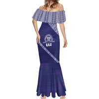 Tonga Queen Salote College Mermaid Dress 100 Years Anniversary Navy Color LT05 - Polynesian Pride
