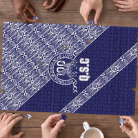 Tonga Queen Salote College Puzzle 100 Years Anniversary Navy Color LT05 - Polynesian Pride