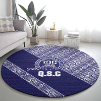 Tonga Queen Salote College Round Carpet 100 Years Anniversary Navy Color LT05 - Polynesian Pride