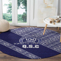 Tonga Queen Salote College Round Carpet 100 Years Anniversary Navy Color LT05 - Polynesian Pride