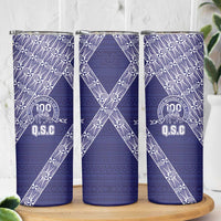 Tonga Queen Salote College Skinny Tumbler 100 Years Anniversary Navy Color LT05 - Polynesian Pride