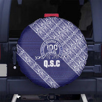 Tonga Queen Salote College Spare Tire Cover 100 Years Anniversary Navy Color LT05 No hole Navy - Polynesian Pride