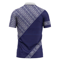 Tonga Queen Salote College Zipper Polo Shirt 100 Years Anniversary Navy Color LT05 - Polynesian Pride