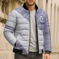 Tonga Queen Salote College Bomber Puffer Jacket 100 Years Anniversary White Color LT05 - Polynesian Pride