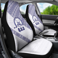 Tonga Queen Salote College Car Seat Cover 100 Years Anniversary White Color LT05 - Polynesian Pride