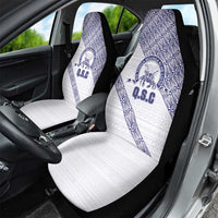 Tonga Queen Salote College Car Seat Cover 100 Years Anniversary White Color LT05 - Polynesian Pride
