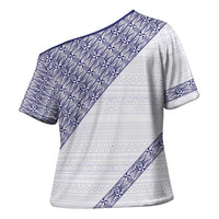 Tonga Queen Salote College Cross Shoulder Shirt 100 Years Anniversary White Color LT05 - Polynesian Pride