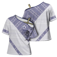 Tonga Queen Salote College Cross Shoulder Shirt 100 Years Anniversary White Color LT05 - Polynesian Pride