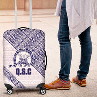 Tonga Queen Salote College Luggage Cover 100 Years Anniversary White Color LT05 White - Polynesian Pride