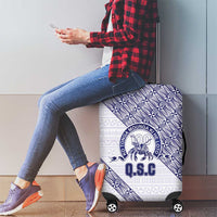 Tonga Queen Salote College Luggage Cover 100 Years Anniversary White Color LT05 - Polynesian Pride