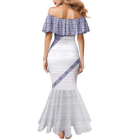 Tonga Queen Salote College Mermaid Dress 100 Years Anniversary White Color LT05 - Polynesian Pride