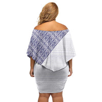 Tonga Queen Salote College Off Shoulder Short Dress 100 Years Anniversary White Color LT05 - Polynesian Pride