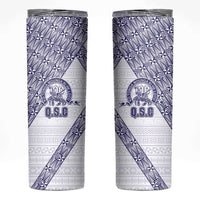 Tonga Queen Salote College Skinny Tumbler 100 Years Anniversary White Color LT05 White - Polynesian Pride