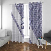 Tonga Queen Salote College Window Curtain 100 Years Anniversary White Color LT05 With Grommets White - Polynesian Pride