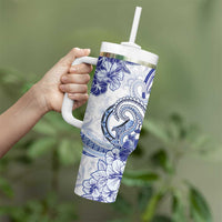 Polynesia Paisley Tumbler With Handle Mix Navy Polynesian Pattern LT05 - Polynesian Pride
