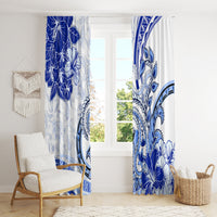 Polynesia Paisley Window Curtain Mix Navy Polynesian Pattern LT05 - Polynesian Pride