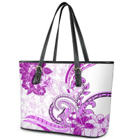 Polynesia Paisley Leather Tote Bag Mix Pink Polynesian Pattern LT05 - Polynesian Pride