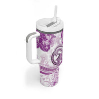 Polynesia Paisley Tumbler With Handle Mix Pink Polynesian Pattern LT05 - Polynesian Pride