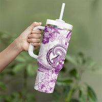 Polynesia Paisley Tumbler With Handle Mix Pink Polynesian Pattern LT05 - Polynesian Pride