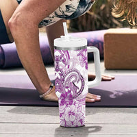 Polynesia Paisley Tumbler With Handle Mix Pink Polynesian Pattern LT05 - Polynesian Pride