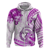 Polynesia Paisley Zip Hoodie Mix Pink Polynesian Pattern LT05 Zip Hoodie Pink - Polynesian Pride