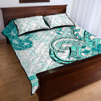 Polynesia Paisley Quilt Bed Set Mix Teal Polynesian Pattern LT05 - Polynesian Pride