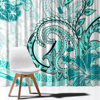 Polynesia Paisley Window Curtain Mix Teal Polynesian Pattern LT05 - Polynesian Pride