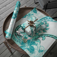 Polynesia Paisley Wrapping Paper Mix Teal Polynesian Pattern LT05 - Polynesian Pride