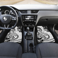 Polynesia Paisley Car Mats Mix White Polynesian Pattern LT05 Set 2pcs - Front White - Polynesian Pride