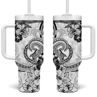 Polynesia Paisley Tumbler With Handle Mix White Polynesian Pattern LT05 One Size: 40 oz White - Polynesian Pride