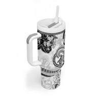 Polynesia Paisley Tumbler With Handle Mix White Polynesian Pattern LT05 - Polynesian Pride