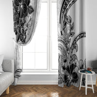 Polynesia Paisley Window Curtain Mix White Polynesian Pattern LT05 - Polynesian Pride