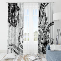 Polynesia Paisley Window Curtain Mix White Polynesian Pattern LT05 - Polynesian Pride