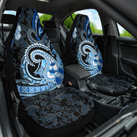 Polynesia Paisley Car Seat Cover Mix Blue Polynesian Pattern