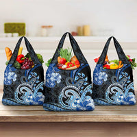 Polynesia Paisley Grocery Bag Mix Blue Polynesian Pattern LT05 3-pack One Size Blue - Polynesian Pride