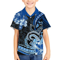 Polynesia Paisley Hawaiian Shirt Mix Blue Polynesian Pattern LT05 - Polynesian Pride