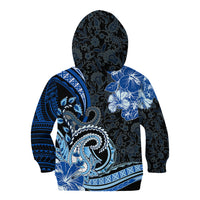 Polynesia Paisley Kid Hoodie Mix Blue Polynesian Pattern LT05 - Polynesian Pride
