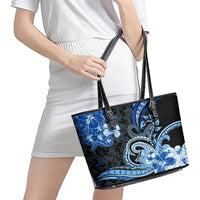 Polynesia Paisley Leather Tote Bag Mix Blue Polynesian Pattern LT05 - Polynesian Pride